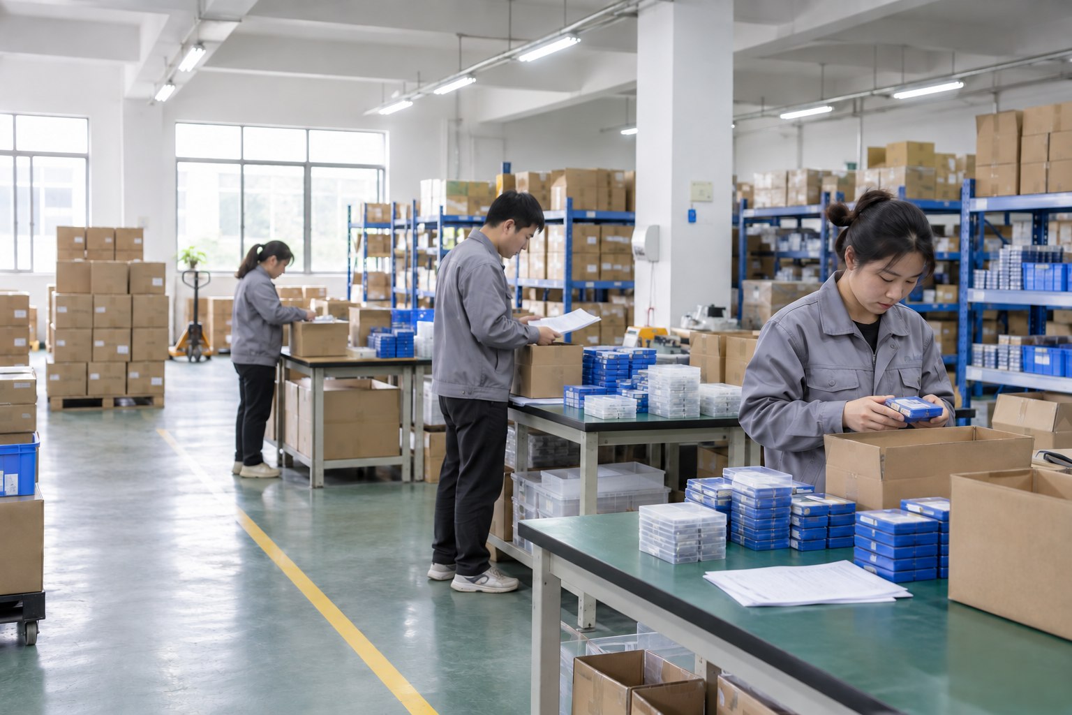 Cutting tool order preparation and packing area