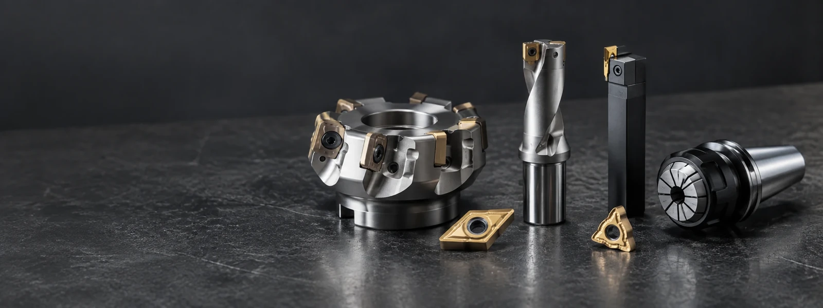 Assortment of indexable milling, turning, drilling, grooving, threading and tool holding tools