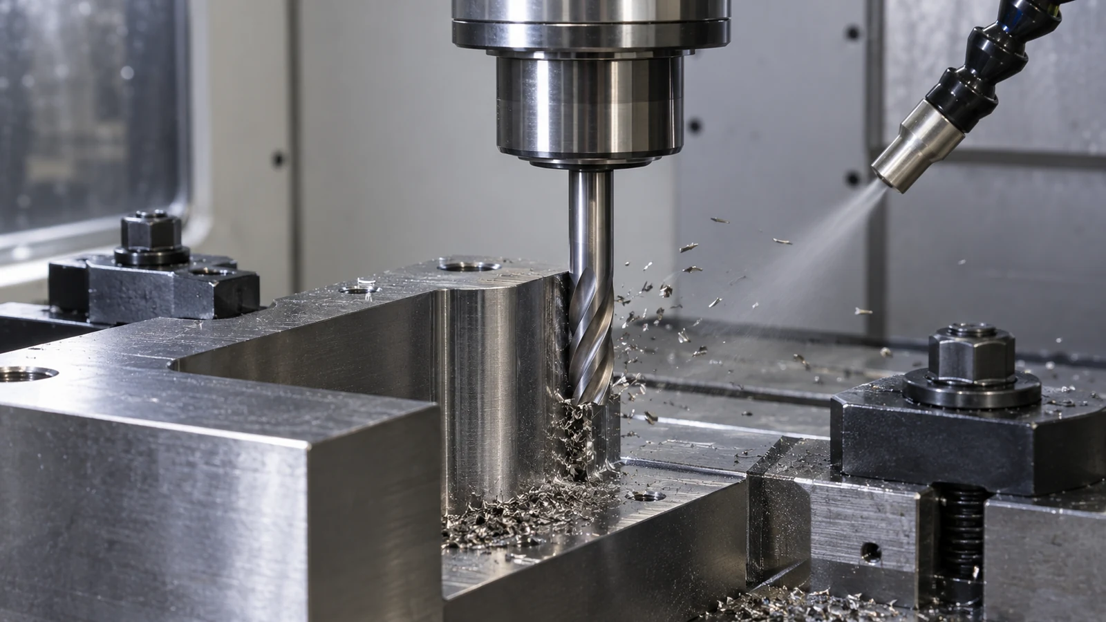 Hardened-steel Light Cutting machining scene