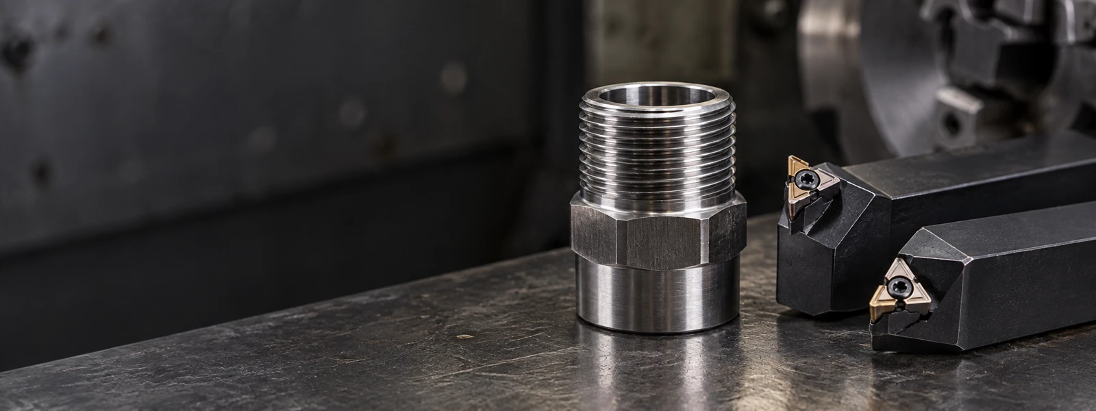Thread turning tooling and threaded metal components
