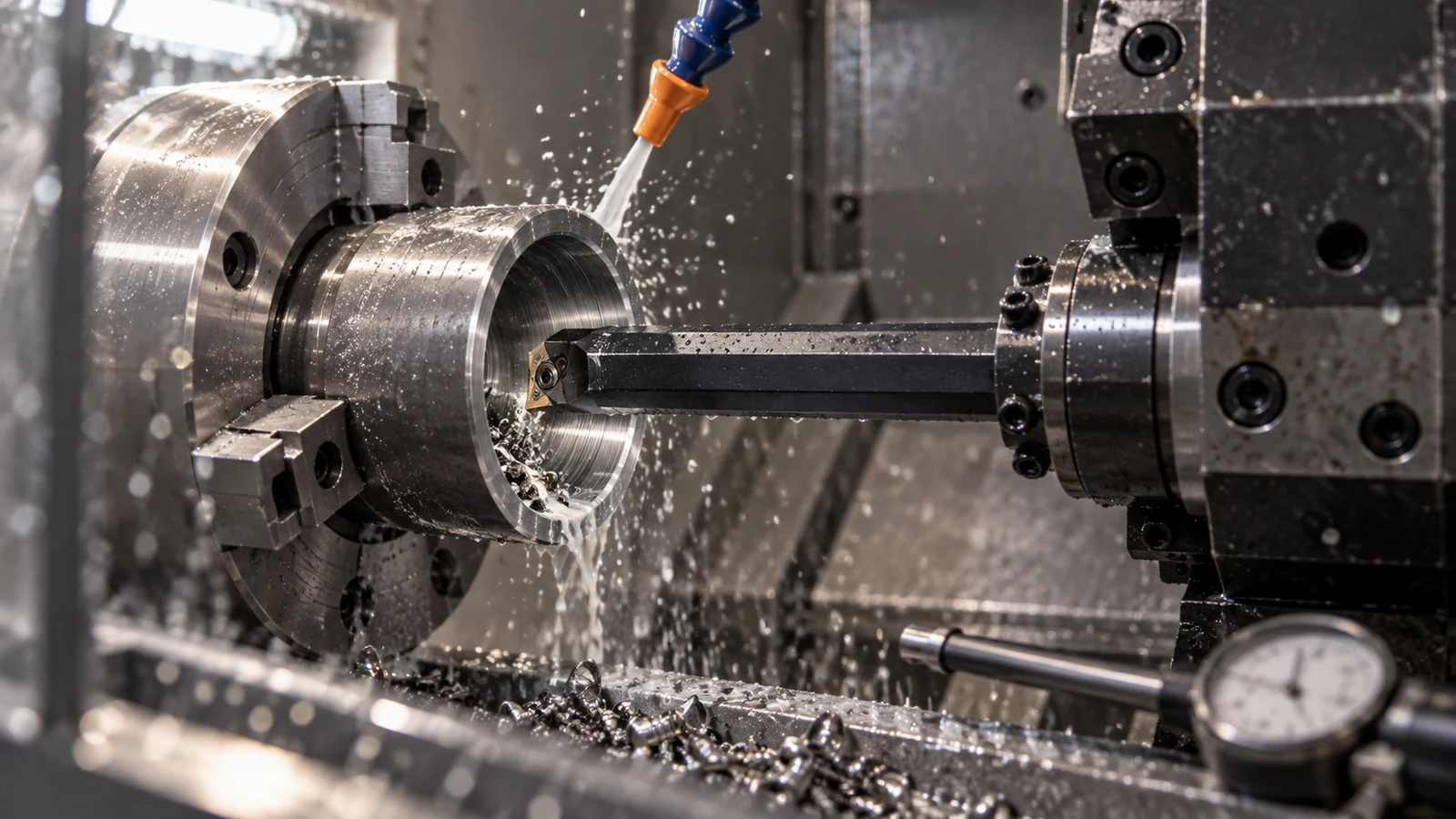 Internal Boring machining scene